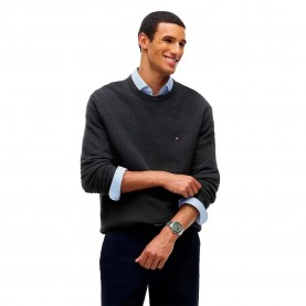 Блуза Tommy hilfiger MW0MW36347 sweater - Grey (Dark Grey Heather) блуза,мъжки,пуловери,дамски,пуловери,tommy,hilfiger,mw0mw36347,sweater,grey,(dark,grey,heather)