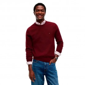 Блуза Tommy hilfiger MW0MW36347 sweater - Red (Foulard Burgundy) блуза,мъжки,пуловери,дамски,пуловери,tommy,hilfiger,mw0mw36347,sweater,red,(foulard,burgundy)