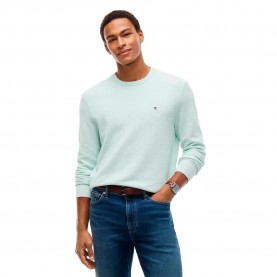 Блуза Tommy hilfiger MW0MW36347 sweater - Blue (Minty Essence) блуза,мъжки,пуловери,дамски,пуловери,tommy,hilfiger,mw0mw36347,sweater,blue,(minty,essence)