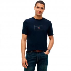 Тениска Tommy hilfiger MW0MW39819 short sleeve T-shirt - Blue (Desert Sky) тениска,мъжки,тениски,дамски,тениски,tommy,hilfiger,mw0mw39819,short,sleeve,t,shirt,blue,(desert,sky)