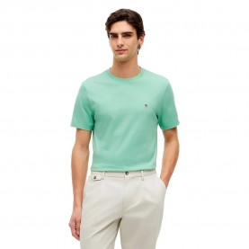 Тениска Tommy hilfiger MW0MW39995 Regular Fit short sleeve T-shirt - Green (Cut Grass) тениска,мъжки,тениски,дамски,тениски,tommy,hilfiger,mw0mw39995,regular,fit,short,sleeve,t,shirt,green,(cut,grass)