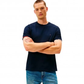 Тениска Tommy hilfiger MW0MW41300 short sleeve T-shirt - Blue (Desert Sky) тениска,мъжки,тениски,дамски,тениски,tommy,hilfiger,mw0mw41300,short,sleeve,t,shirt,blue,(desert,sky)