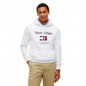 Суичър Tommy hilfiger MW0MW42735 hoodie - White (White) суичър,мъжки,пуловери,tommy,hilfiger,mw0mw42735,hoodie,white,(white)