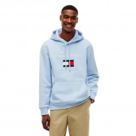 Суичър Tommy hilfiger MW0MW42735 hoodie - Blue (Breezy Blue) суичър,мъжки,пуловери,tommy,hilfiger,mw0mw42735,hoodie,blue,(breezy,blue)