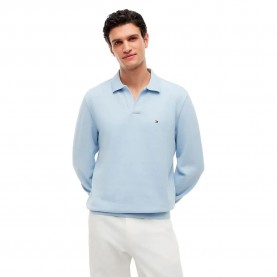 Блуза Tommy hilfiger MW0MW43186 half zip sweatshirt - Blue (Breezy Blue) блуза,мъжки,пуловери,tommy,hilfiger,mw0mw43186,half,zip,sweatshirt,blue,(breezy,blue)