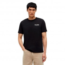 Тениска Tommy hilfiger MW0MW43210 short sleeve T-shirt - Black (Black) тениска,мъжки,тениски,дамски,тениски,tommy,hilfiger,mw0mw43210,short,sleeve,t,shirt,black,(black)