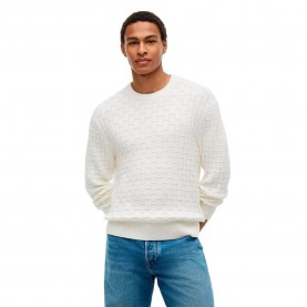 Блуза Tommy hilfiger MW0MW43261 sweater - White (Ivory Petal) блуза,мъжки,пуловери,дамски,пуловери,tommy,hilfiger,mw0mw43261,sweater,white,(ivory,petal)
