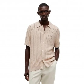 риза,с,къс,ръкав,дамски,ризи,мъжки,ризи,tommy,hilfiger,mw0mw43249,short,sleeve,shirt,beige,(heather,oatmilk)