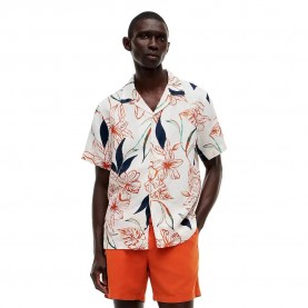 Риза с къс ръкав Tommy hilfiger MW0MW43310 Linen short sleeve shirt - White (Nos Beige) риза,с,къс,ръкав,дамски,ризи,мъжки,ризи,tommy,hilfiger,mw0mw43310,linen,short,sleeve,shirt,white,(nos,beige)