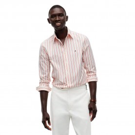 Риза с дълъг ръкав Tommy hilfiger MW0MW43430 long sleeve shirt - Beige (Breton Stripe Orange Flash / Ecru) риза,с,дълъг,ръкав,дамски,ризи,мъжки,ризи,tommy,hilfiger,mw0mw43430,long,sleeve,shirt,beige,(breton,stripe,orange,flash,ecru)