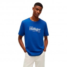 Тениска Tommy hilfiger MW0MW43448 short sleeve T-shirt - Blue (Pigment Blue) тениска,мъжки,тениски,дамски,тениски,tommy,hilfiger,mw0mw43448,short,sleeve,t,shirt,blue,(pigment,blue)