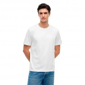 Тениска Tommy hilfiger MW0MW44257 short sleeve T-shirt - White (White) тениска,мъжки,тениски,дамски,тениски,tommy,hilfiger,mw0mw44257,short,sleeve,t,shirt,white,(white)