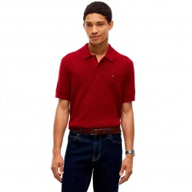 Tommy hilfiger MW0MW44761 short sleeve polo - Red (Regatta Red) дамски,блузи,с,яка,мъжки,блузи,с,яка,tommy,hilfiger,mw0mw44761,short,sleeve,polo,red,(regatta,red)