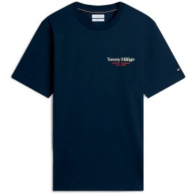 Тениска Tommy hilfiger MW0MW44887 short sleeve T-shirt - Blue (Carbon Navy) тениска,мъжки,тениски,дамски,тениски,tommy,hilfiger,mw0mw44887,short,sleeve,t,shirt,blue,(carbon,navy)