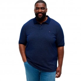 Tommy hilfiger MW0MW45130 Plus Size short sleeve polo - Blue (Carbon Navy) дамски,блузи,с,яка,мъжки,блузи,с,яка,tommy,hilfiger,mw0mw45130,plus,size,short,sleeve,polo,blue,(carbon,navy)