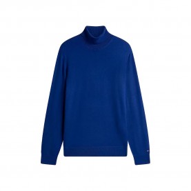 Блуза Tommy hilfiger New York MW0MW44700 high neck sweater - Blue (Brilliant Navy / White) блуза,мъжки,пуловери,дамски,пуловери,tommy,hilfiger,new,york,mw0mw44700,high,neck,sweater,blue,(brilliant,navy,white)