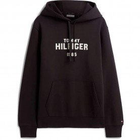 блуза,мъжки,пуловери,дамски,пуловери,tommy,hilfiger,stack,regular,fit,hoodie,sweater,black,(black)