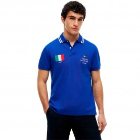 Tommy hilfiger Standard Country Italy Regular Fit short sleeve polo - Blue (Cobalt) дамски,блузи,с,яка,мъжки,блузи,с,яка,tommy,hilfiger,standard,country,italy,regular,fit,short,sleeve,polo,blue,(cobalt)