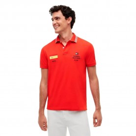Tommy hilfiger Standard Country Spain Regular Fit short sleeve polo - Red (Cajun Red) дамски,блузи,с,яка,мъжки,блузи,с,яка,tommy,hilfiger,standard,country,spain,regular,fit,short,sleeve,polo,red,(cajun,red)