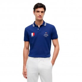 Tommy hilfiger Standard Country France Regular Fit short sleeve polo - Blue (Blue Ink) дамски,блузи,с,яка,мъжки,блузи,с,яка,tommy,hilfiger,standard,country,france,regular,fit,short,sleeve,polo,blue,(blue,ink)