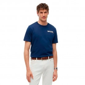Тениска Tommy hilfiger Summer Back Regular short sleeve T-shirt - Blue (Carbon Navy) тениска,мъжки,тениски,дамски,тениски,tommy,hilfiger,summer,back,regular,short,sleeve,t,shirt,blue,(carbon,navy)