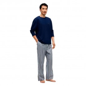 пижама,мъжки,пижами,tommy,hilfiger,um0um03831,long,sleeve,pyjama,blue,(carbon,navy,herringbone,stripe)