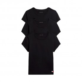 Tommy hilfiger UW0UW06657 short sleeve base layer 3 units - Black (Black / Black / Black) дамско,бельо,дамски,бикини,и,танкини,tommy,hilfiger,uw0uw06657,short,sleeve,base,layer,3,units,black,(black,black,black)