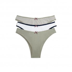 Tommy hilfiger UW0UW06665 Brazilian panties 3 units - Grey (Utility Sage / Utility Sage Stripe / White) дамско,бельо,дамски,бикини,и,танкини,tommy,hilfiger,uw0uw06665,brazilian,panties,3,units,grey,(utility,sage,utility,sage,stripe,white)