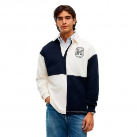 Блуза Tommy hilfiger Varsity Fashion Rugby sweatshirt - Blue (Ivory Petal) блуза,мъжки,пуловери,tommy,hilfiger,varsity,fashion,rugby,sweatshirt,blue,(ivory,petal)