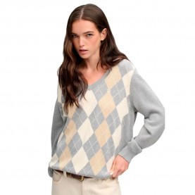 блуза,мъжки,пуловери,дамски,пуловери,superdry,argyle,jumper,v,neck,sweater,grey,(chalk,grey)