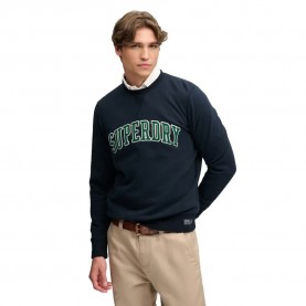 Блуза Superdry Athletic Applique Relaxed sweatshirt - Blue (Eclipse Navy) блуза,мъжки,пуловери,superdry,athletic,applique,relaxed,sweatshirt,blue,(eclipse,navy)