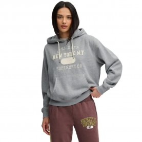 Суичър Superdry Athletic Essentials Applique Crop hoodie - Grey (Grey Marl) суичър,дамски,блузи,superdry,athletic,essentials,applique,crop,hoodie,grey,(grey,marl)