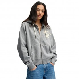 Блуза Superdry Athletic Essentials Relaxed Crop full zip sweatshirt - Grey (Grey Marl) блуза,дамски,блузи,superdry,athletic,essentials,relaxed,crop,full,zip,sweatshirt,grey,(grey,marl)