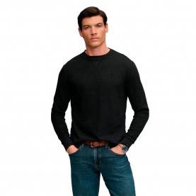 Блуза Superdry Classic Slub Waffle sweater - Black (Black Marl) блуза,мъжки,пуловери,дамски,пуловери,superdry,classic,slub,waffle,sweater,black,(black,marl)