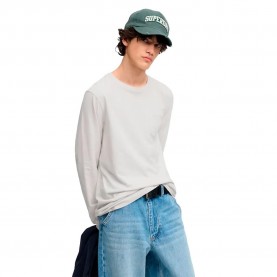 Блуза Superdry Cotton Linen Pocket sweater - White (Lime White) блуза,мъжки,пуловери,дамски,пуловери,superdry,cotton,linen,pocket,sweater,white,(lime,white)