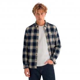 Карирана риза Superdry Cotton Lumberjack long sleeve shirt - Blue (Cedar Check Navy) карирана,риза,дамски,ризи,мъжки,ризи,superdry,cotton,lumberjack,long,sleeve,shirt,blue,(cedar,check,navy)
