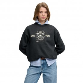 Блуза Superdry Country Club Crew sweatshirt - Black (Phantom Black Marl) блуза,дамски,блузи,superdry,country,club,crew,sweatshirt,black,(phantom,black,marl)