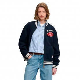 блуза,дамски,блузи,superdry,country,club,jersey,bomber,full,zip,sweatshirt,blue,(eclipse,navy)