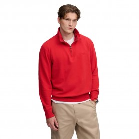 Блуза Superdry Essential Serif Logo half zip sweatshirt - Red (Base Red) блуза,мъжки,пуловери,superdry,essential,serif,logo,half,zip,sweatshirt,red,(base,red)
