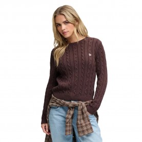 Блуза Superdry Essentials SD&CO Cable Jumper sweater - Brown (Chestnut Brown) блуза,мъжки,пуловери,дамски,пуловери,superdry,essentials,sd&co,cable,jumper,sweater,brown,(chestnut,brown)