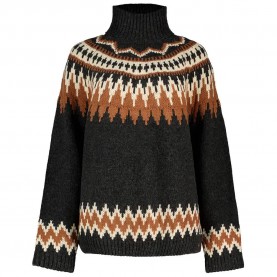 Блуза Superdry Fairisle Jumper high neck sweater - Black (Charcoal Marl) блуза,мъжки,пуловери,дамски,пуловери,superdry,fairisle,jumper,high,neck,sweater,black,(charcoal,marl)