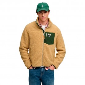 Поларена блуза Superdry Mountain Fleece full zip sweatshirt - Beige (Beach Sand Marl / Mount View Grn) поларена,блуза,мъжки,пуловери,superdry,mountain,fleece,full,zip,sweatshirt,beige,(beach,sand,marl,mount,view,grn)