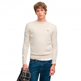 Блуза Superdry Prep Essential Cotton Jumper sweater - White (Sailcloth White) блуза,мъжки,пуловери,дамски,пуловери,superdry,prep,essential,cotton,jumper,sweater,white,(sailcloth,white)