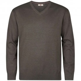 Блуза Petrol industries M-3060-KWV2000 v neck sweater - Grey (Mossy Stone) блуза,мъжки,пуловери,дамски,пуловери,petrol,industries,m,3060,kwv2000,v,neck,sweater,grey,(mossy,stone)