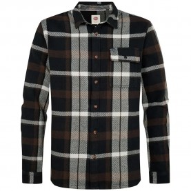 Риза с дълъг ръкав Petrol industries M-3060-SIL410 long sleeve shirt - Brown (Deep Black) риза,с,дълъг,ръкав,дамски,ризи,мъжки,ризи,petrol,industries,m,3060,sil410,long,sleeve,shirt,brown,(deep,black)