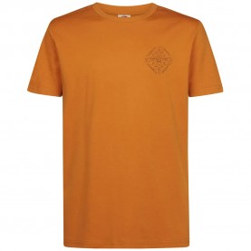 Тениска Petrol industries M-3060-TSR618 short sleeve T-shirt - Brown / Orange (Rusted Amber) тениска,мъжки,тениски,дамски,тениски,petrol,industries,m,3060,tsr618,short,sleeve,t,shirt,brown,orange,(rusted,amber)