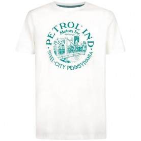 Тениска Petrol industries M-3060-TSR860 short sleeve T-shirt - White (White Frost) тениска,мъжки,тениски,дамски,тениски,petrol,industries,m,3060,tsr860,short,sleeve,t,shirt,white,(white,frost)