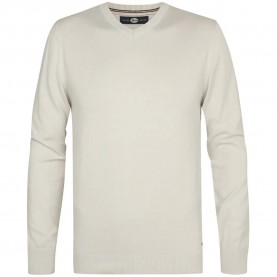 Блуза Petrol industries M-ROS-KWV200 v neck sweater - Beige (Antique White Melee) блуза,мъжки,пуловери,дамски,пуловери,petrol,industries,m,ros,kwv200,v,neck,sweater,beige,(antique,white,melee)