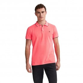 Petrol industries M-ROS-POL003 short sleeve polo - Pink (Fiery Coral) дамски,блузи,с,яка,мъжки,блузи,с,яка,petrol,industries,m,ros,pol003,short,sleeve,polo,pink,(fiery,coral)