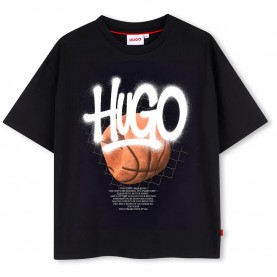 Тениска HUGO G01245 short sleeve T-shirt - Black (Black) тениска,мъжки,тениски,дамски,тениски,hugo,g01245,short,sleeve,t,shirt,black,(black)